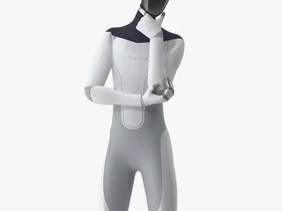 Tesla Bot Rigged for Maya 3D model