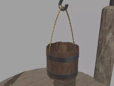 Water Well Low-poly 3D model