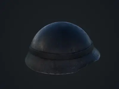 WW2 Helmet Low-poly 3D model