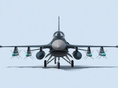 Mitsubishi F-2 3D model get