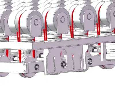 High-Speed Logistics Parcel Sorter - Balance Wheel Sorter 3D model