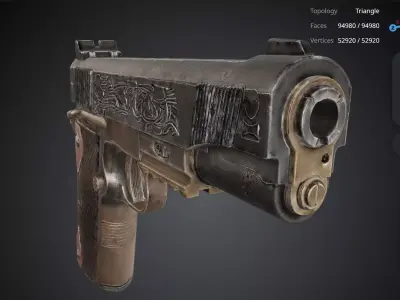 Pistol 3D model purchase