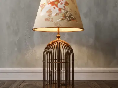 Bird cage lamp 3D model