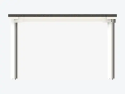 Desk - Rectangle - Simplicity - Double Low-poly 3D model
