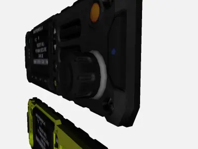 Motorola APX 4500 Vehicle Mobile Radio Face Panel Low-poly 3D model