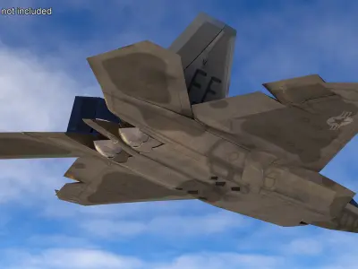 Raptor F 22 Simple Interior 3D model