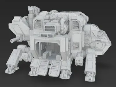 3D Printable Iron Oath Mammoth Multi Legged Transporter 3D model