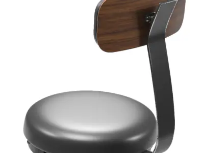 Upholstered A Frame Bar Chair 3D model