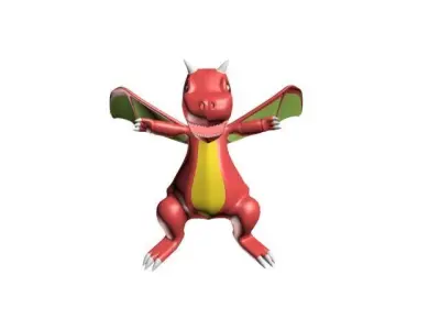 Reddragon Low-poly 3D model