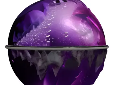 Amethyst Crystal Sphere Decoration 3D model
