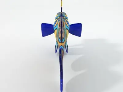 Mandarin fish Low-poly 3D model