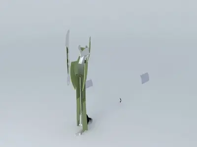 Robot leg Free 3D model