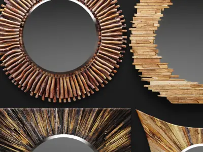 Wall hanging mirror Low-poly 3D model