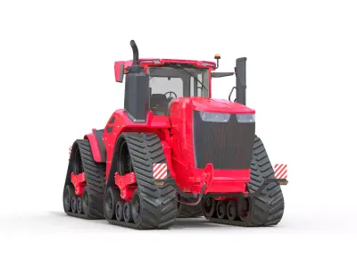 Tracked Agricultural Tractor  Low-poly 3D model