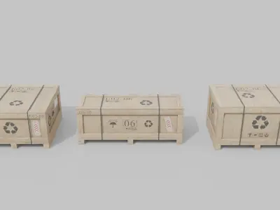  Customizable Wooden Crate Trio - Compact Set 