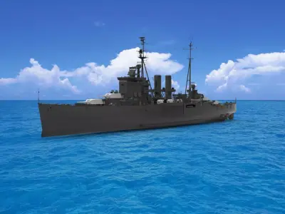 warship 3D model purchase