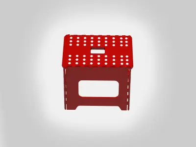 Circus Bench Low-poly 3D model
