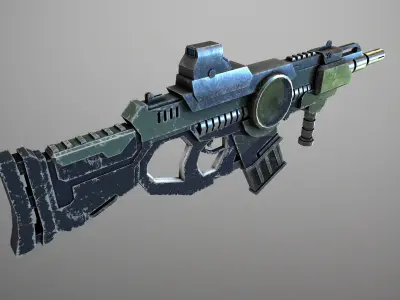 Original Gun Low-poly 3D model