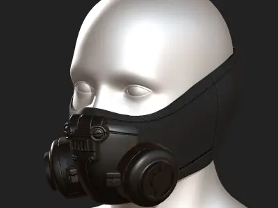 Gas mask helmet scifi fantasy armor hats military Low-poly Low-poly 3D model get