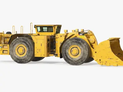Mining Loader CAT R1600H Dirty Rigged 3D model