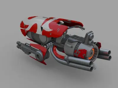 sci-fi scooter 3D model