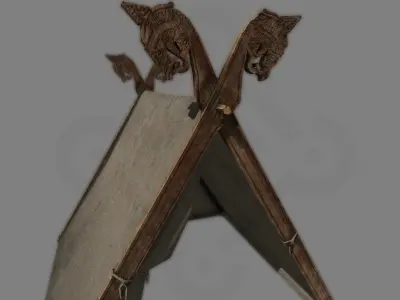 Viking Tent Gokstad Low-poly 3D model