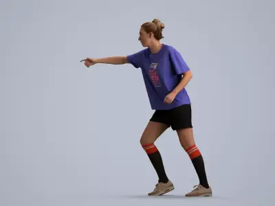 00485Elsje005 - Adult Caucasian woman exercising in athletic 3D model