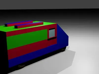 Colour ful bus 3D model