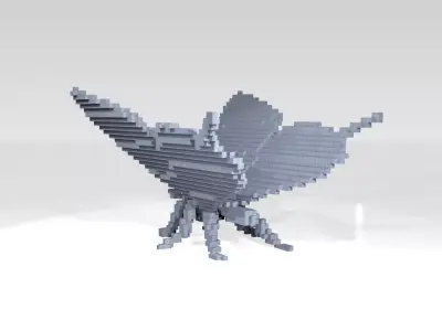 Butterfly Voxel 3D model
