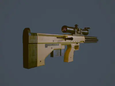 DTA SRS Sniper Low-poly 3D model