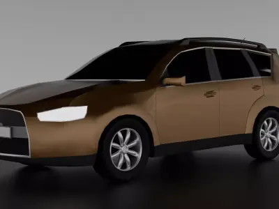 Low Poly Car Low-poly 3D model order