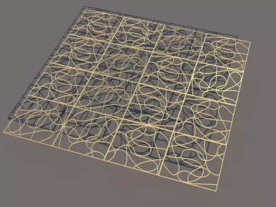 Gold Pattern Decorative Panel Free 3D model purchase