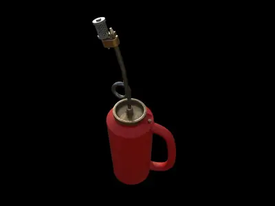 Drip Torch Low-poly 3D model