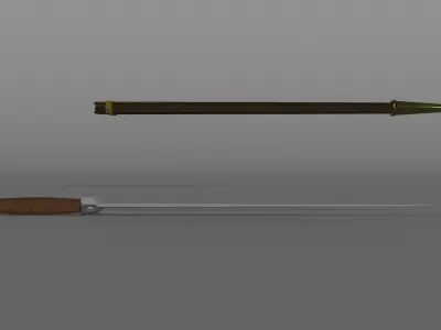 Dagger sword and Low-poly 3D model