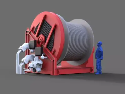 Large winch for vessel  Typ B 3D print model