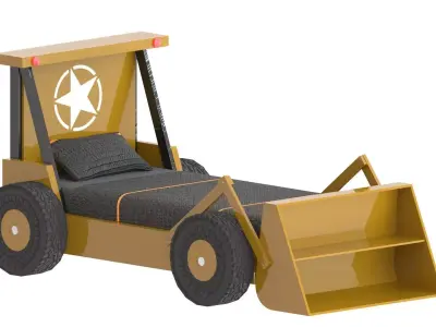 Truck Kidbed Free low-poly 3D model