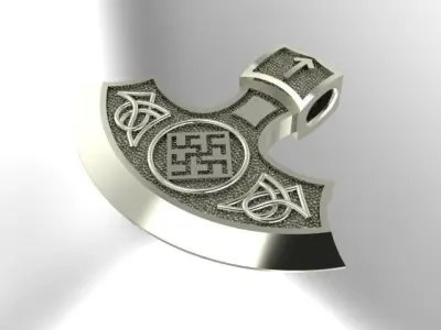 Axe pendant 3D print model purchase