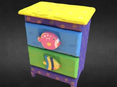 childrens wardrobe photogrammetry Free low-poly 3D model