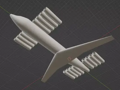 Fictional April Fool 16 engines GEV Inspired Ekranoplane 3D model