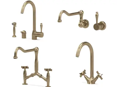 OFFICINE GULLO kitchen faucets collection 3D model