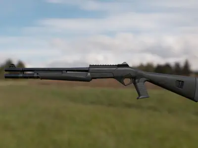 FPS Benelli SuperNova Shotgun Low-poly 3D model