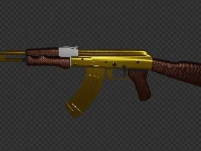 Ak47 hight poly model 3D model