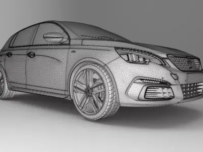 Peugeot 308 GTI 2017 3D model