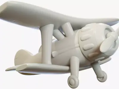 World War Biplane 3D print model