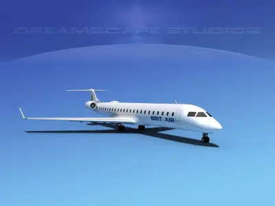 Bombardier CRJ900 Brit Air 3D model