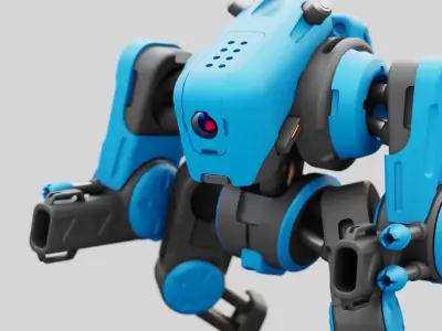 MILITARY BOT S-200 RIGGED 3D model