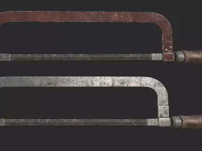 Old Metal Saw PBR Low-poly 3D model