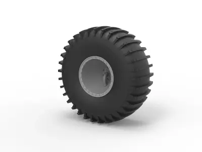 Wheel from Atlas ATV Scale 1 to 20 3D print model