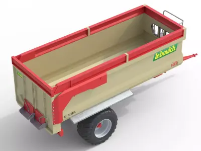 Leboulch Gold2 XL tipping trailer Low-poly 3D model