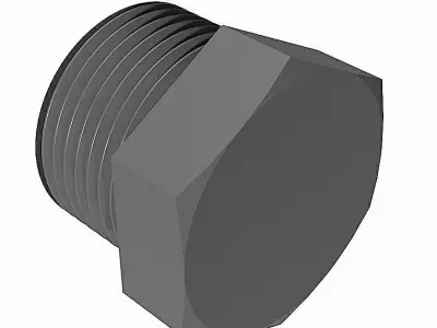 PVC Plugs - BSP Male Free 3D model